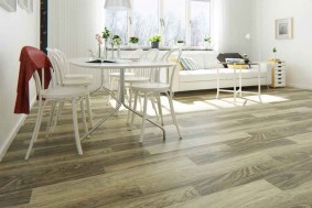 102752 Environmental Friendly WPC Vinyl Flooring for Dining Room