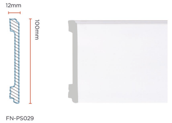 PS Skirting Board for Flooring 100*12mm FN-PS0029 PS Skirting Board for Flooring 100*12mm FN-PS0029