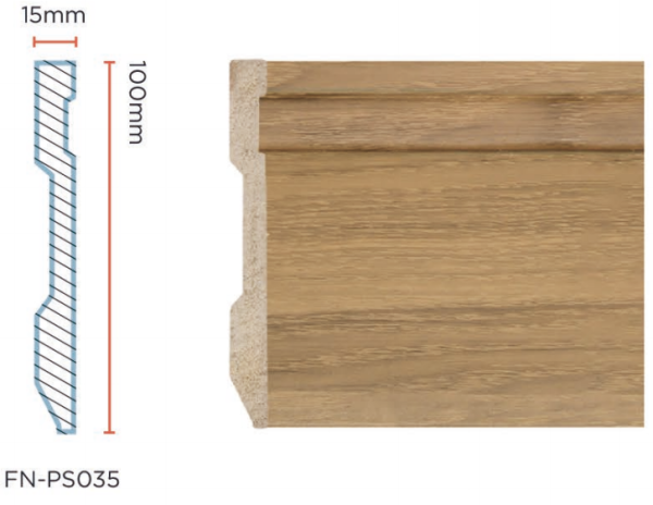 PS Skirting Board for Flooring 100*15mm FN-PS035 PS Skirting Board for Flooring 100*15mm FN-PS035