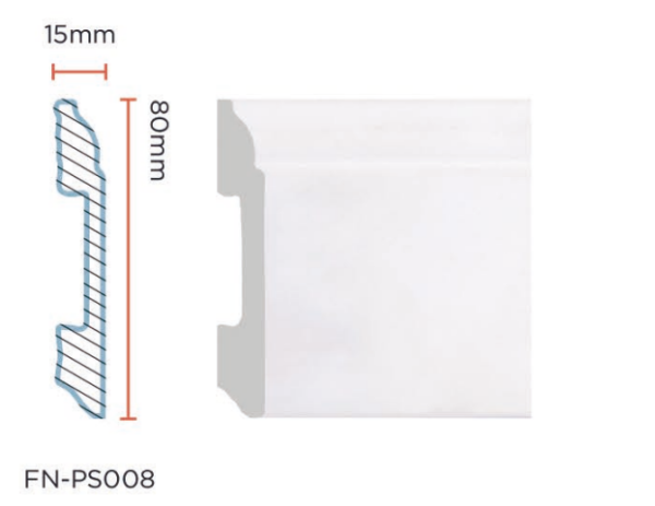 PS Skirting Board for Flooring 120*18mm FN-PS009 PS Skirting Board for Flooring 120*18mm FN-PS009