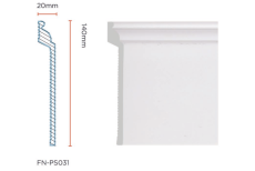 PS Skirting Board for Flooring 140*20mm FN-PS031