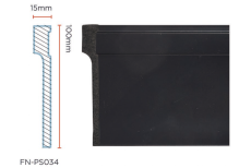 PS Skirting Board for Flooring black 100*15mm FN-PS034