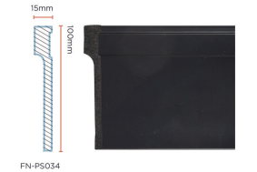 PS Skirting Board for Flooring black 100*15mm FN-PS034